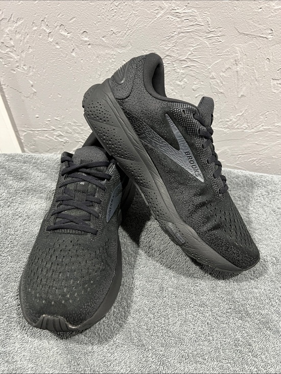 ?? BROOKS Ghost 16 Running Athletic Shoes Men Sz 12 D - All Black - EUC main image 9